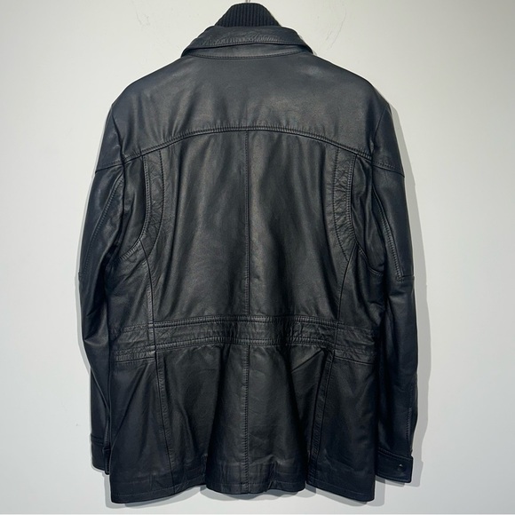 BOSS Hugo Boss 100% Goat Skin Leather Biker Jacket Men Size 40R NWOT - Picture 11 of 16